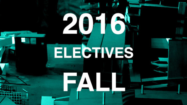 Fall 2016 Electives : Rensselaer | Architecture
